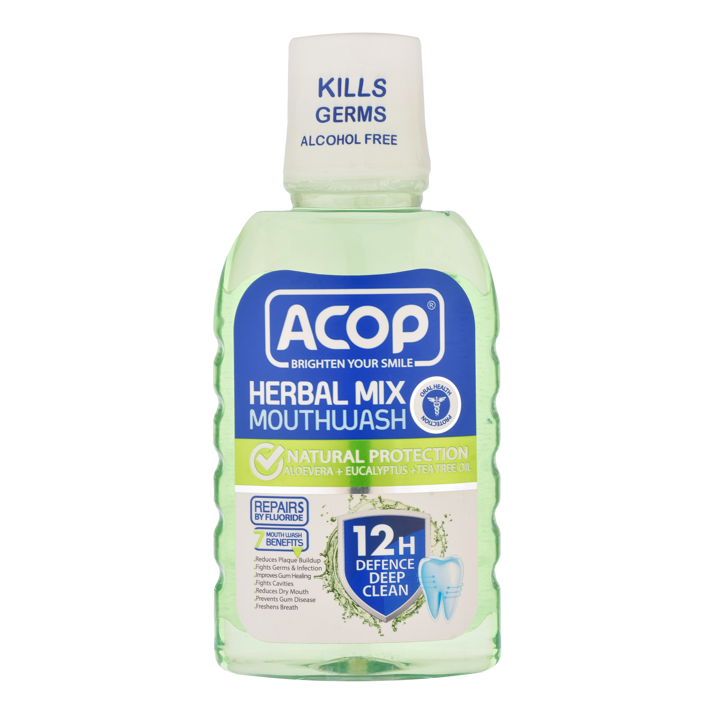 دهان شویه آکوپ مدل herbal mix حجم 300 میلی لیتر