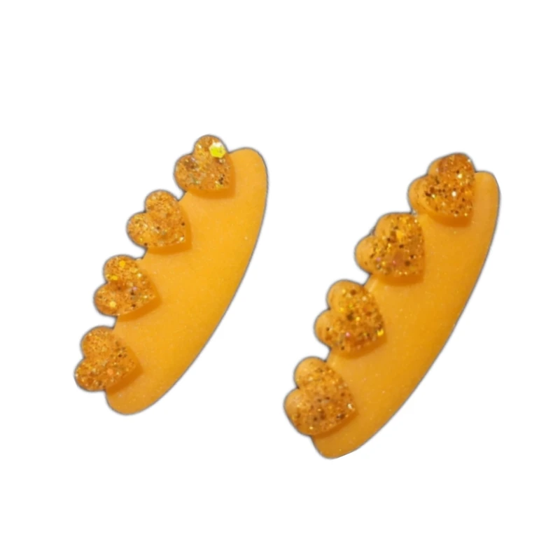 گیره مو زنانه مدل قلب ریز  رزینی بسته ی 2 عددی