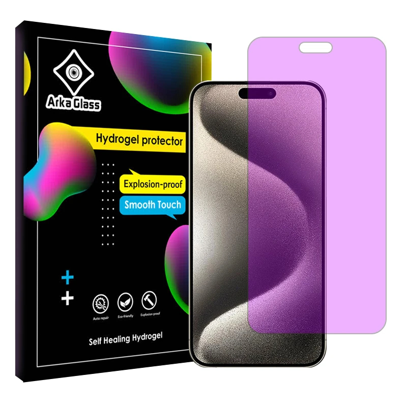 محافظ صفحه نمایش ضد اشعه بنفش آرکا گلس مدل Tough مناسب برای گوشی موبایل اپل iPhone 15 Pro Max