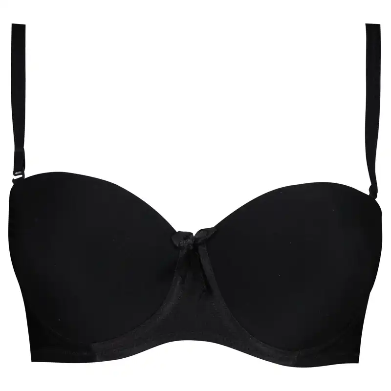 سوتین زنانه مدل دکلته فنردار کد 4288 رنگ مشکی