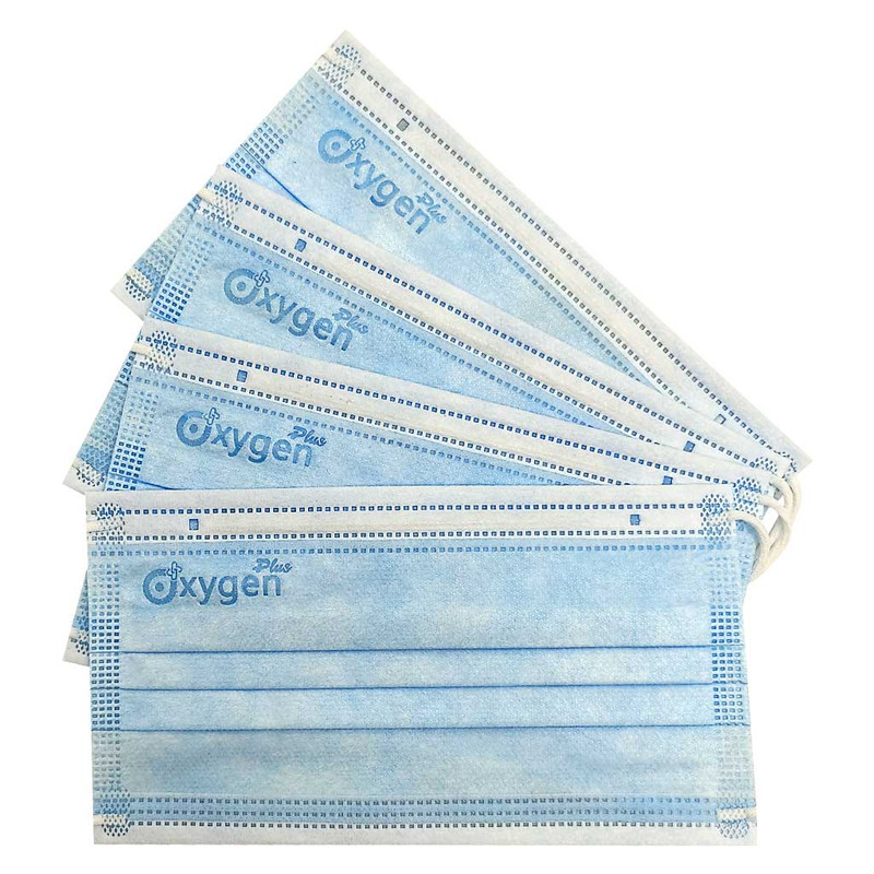 ماسک تنفسی اکسیژن پلاس مدل سه لایه مجموعه 100 عددی