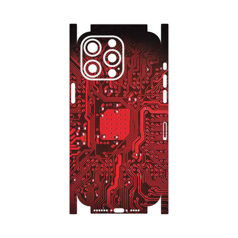 برچسب پوششی ماهوت مدل Red_Printed_Circuit_Board-FullSkin مناسب برای گوشی موبایل اپل iPhone 15 Pro Max