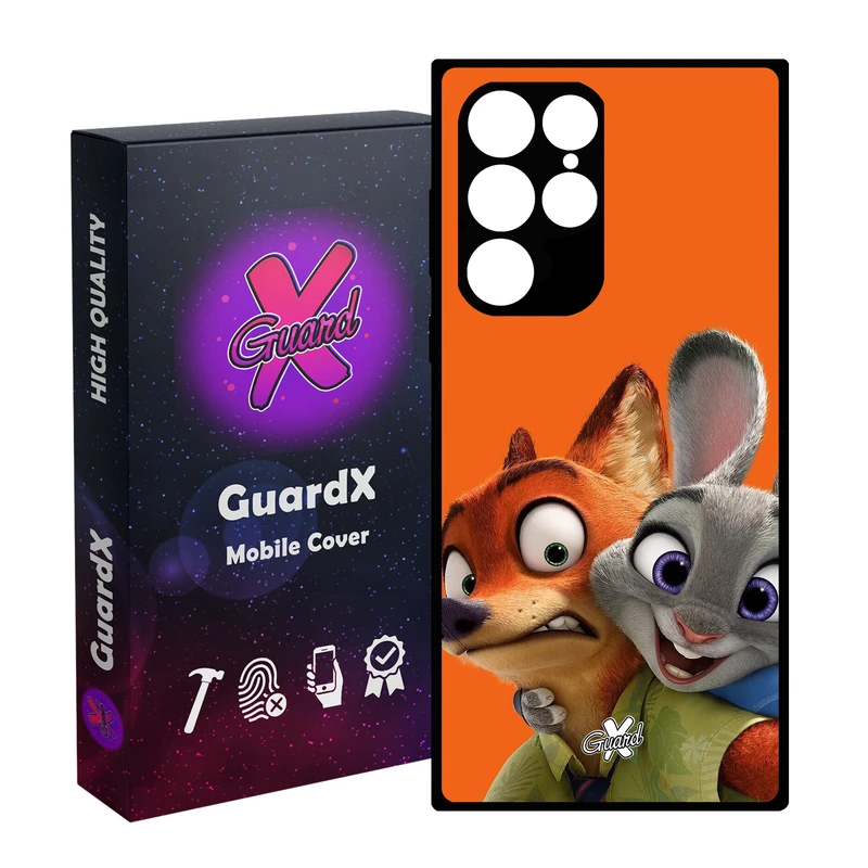 کاور گارد ایکس طرح Zootopia مدل Glass10047 مناسب برای گوشی موبایل سامسونگ Galaxy S23 Ultra