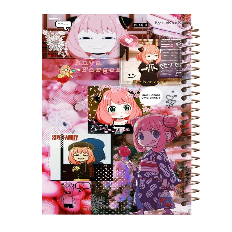دفتر زبان 60 برگ طرح انیمه Spy x Family مدل آنیا کد L95