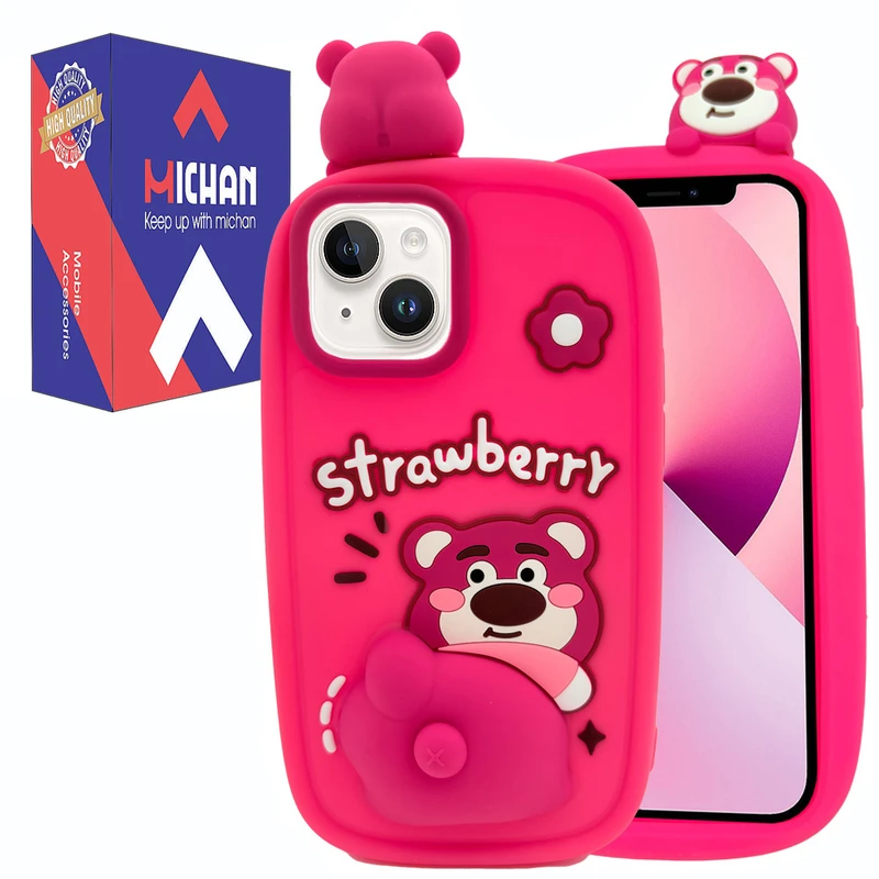 کاور میچان مدل Strawberry مناسب برای گوشی موبایل اپل IPHONE 13/14/15