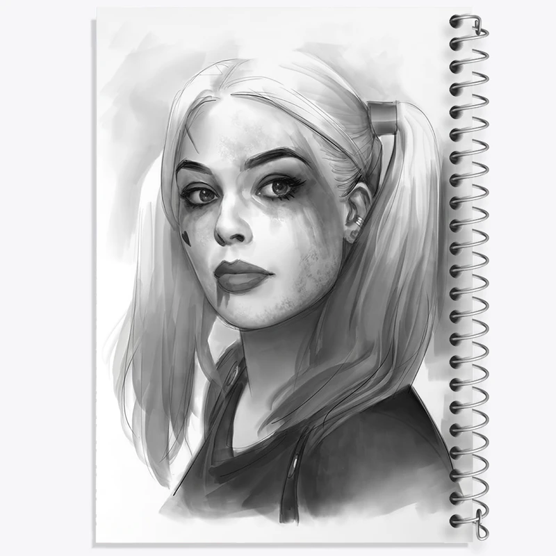 دفتر شطرنجی 50 برگ خندالو مدل هارلی کوئین کد F2252