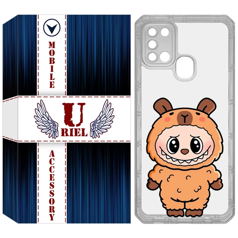 کاور یوریل مدل Clear کد 110 طرح لبوبو Labubu مناسب برای گوشی موبایل سامسونگ Galaxy A21S