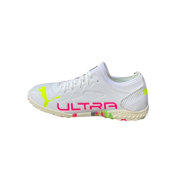 کفش فوتبال مردانه مدل استوک ریز جورابی pu02026 رنگ سفید