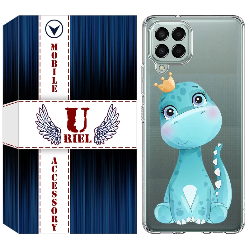 کاور یوریل مدل Clear کد 60 طرح دایناسور مناسب برای گوشی موبایل سامسونگ Galaxy A12 / A12 Nacho / M12 / F12
