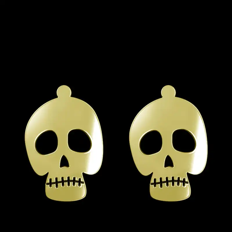 گوشواره طلا 18 عیار زنانه مدوپد مدل جمجمه کد GA1-15722