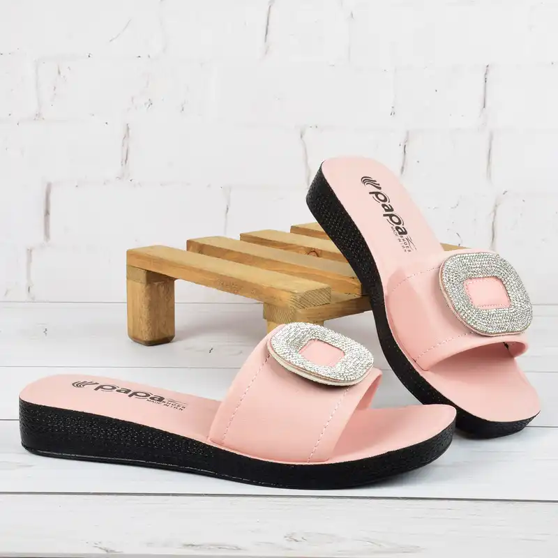 دمپایی زنانه پاپا مدل طبی لیدی نگینی KLBS.4020