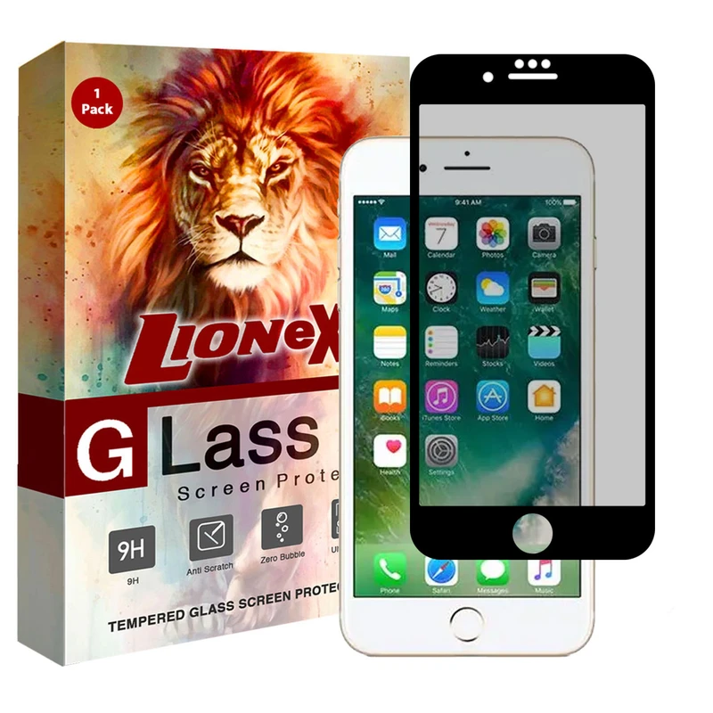 محافظ صفحه نمایش سرامیکی حریم شخصی لایونکس مدل PRC-L مناسب برای گوشی موبایل اپل iPhone 8 Plus
