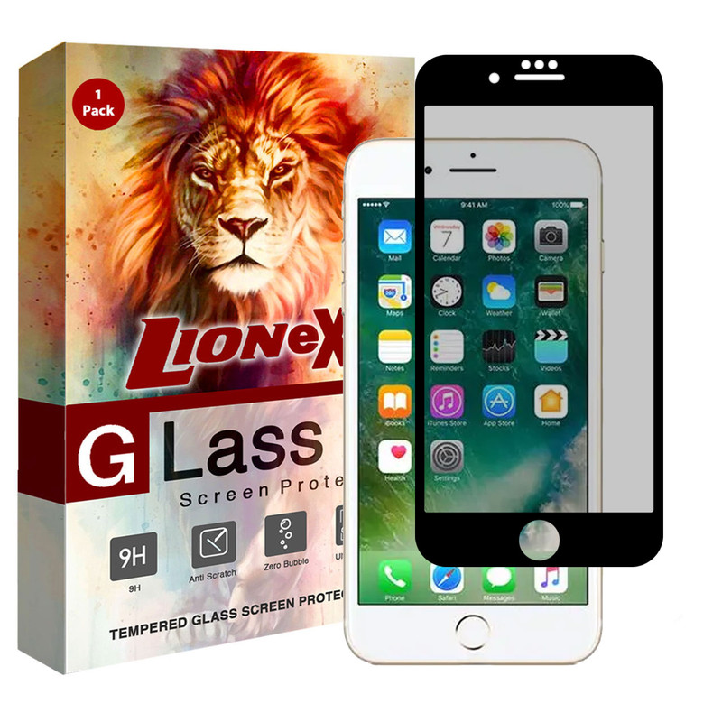 محافظ صفحه نمایش سرامیکی حریم شخصی لایونکس مدل PRC-L مناسب برای گوشی موبایل اپل iPhone 8 Plus
