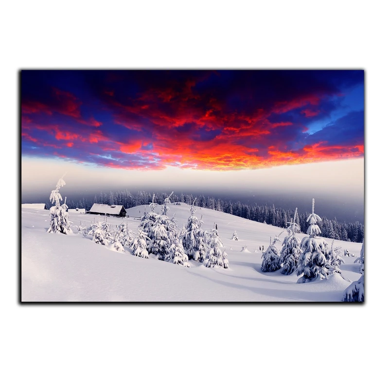تابلو شاسی بکلیت طرح منظره برف و زمستان مدل SH-S1133