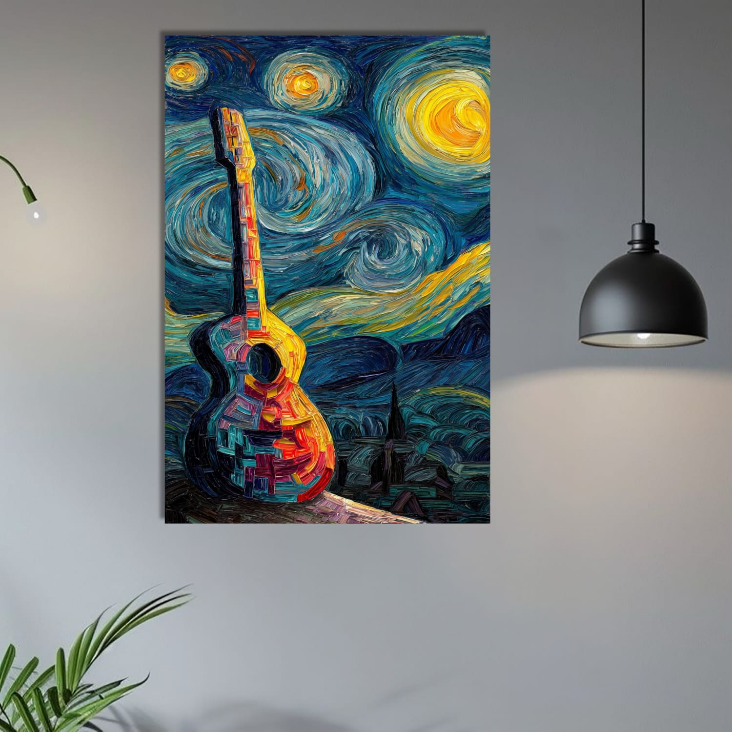 تابلو شاسی مدل نقاشی گیتار