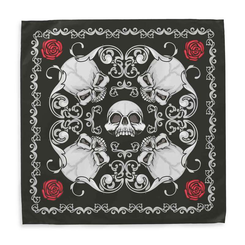 دستمال سر و گردن هاماگراف مدل skulls ekip