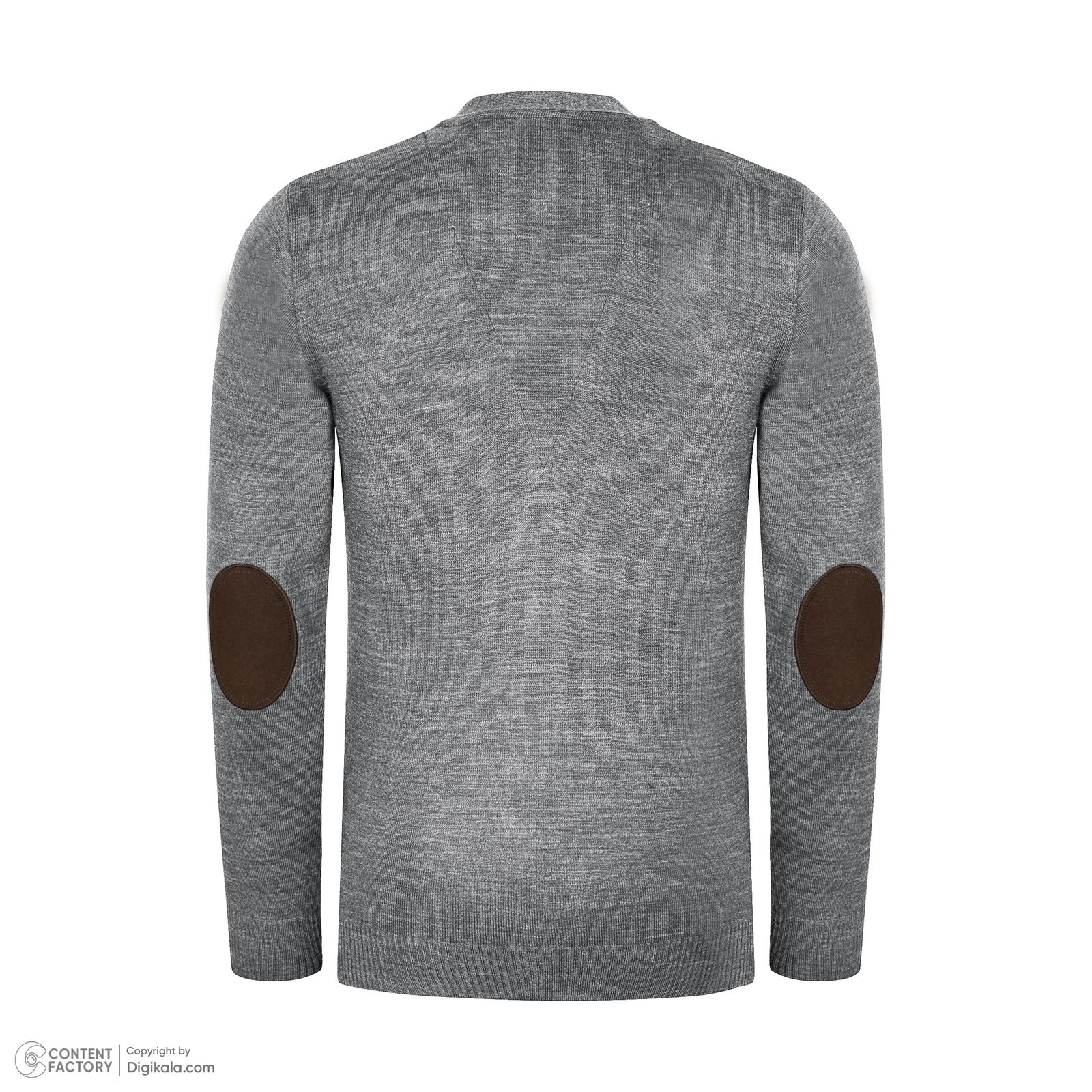 ژاکت مردانه تریکو پاییزان مدل PJ701 ملانژ -  - 5