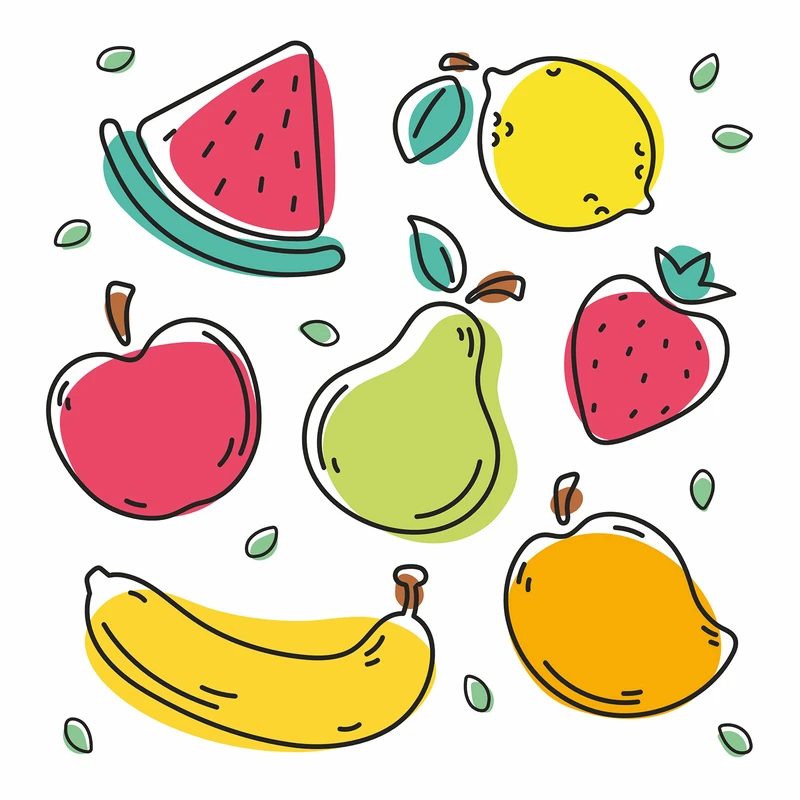  برچسب لباس و پارچه مدل  دی تی اف طرح میوه کد 60