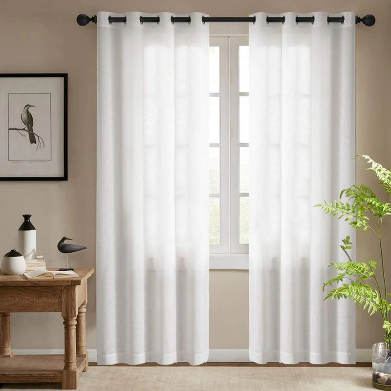 پرده مدل پانچ کتان سایز 150x280 سانتیمتر