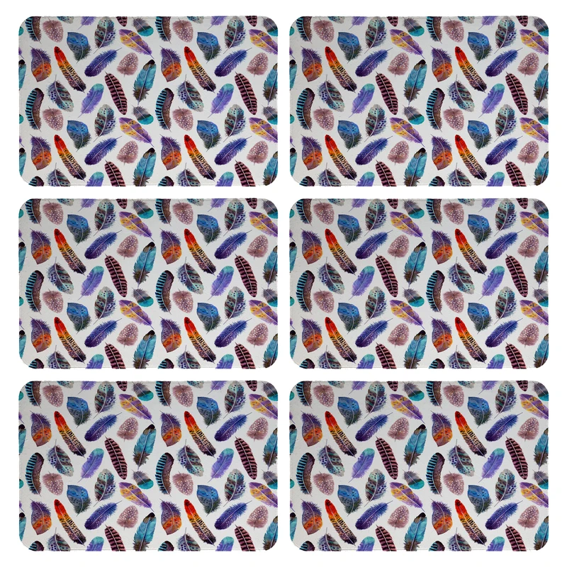 زیربشقابی طرح پر کد 9263 بسته 6 عددی 