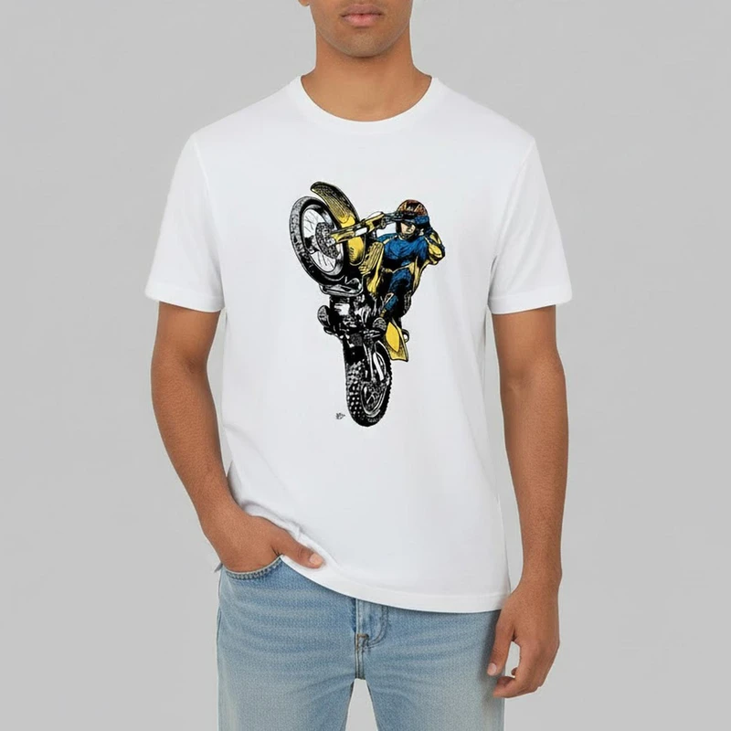 تی شرت مردانه طرح موتور سیکلت کد 3850