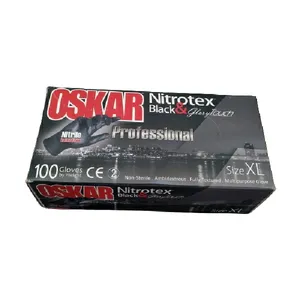 دستکش نیتریل اسکار مدل 0xl سایز ایکس لارج بسته 100 عددی