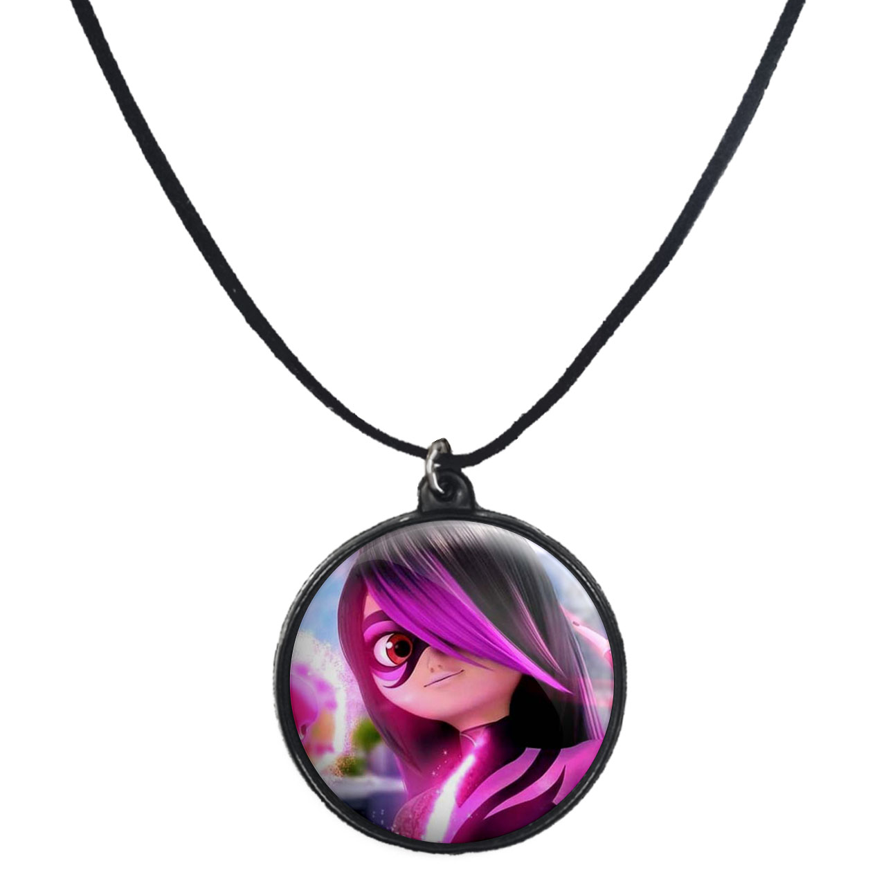 گردنبند پرمانه طرح کفشدوزکی کد pmb.721 مدل دو طرفه