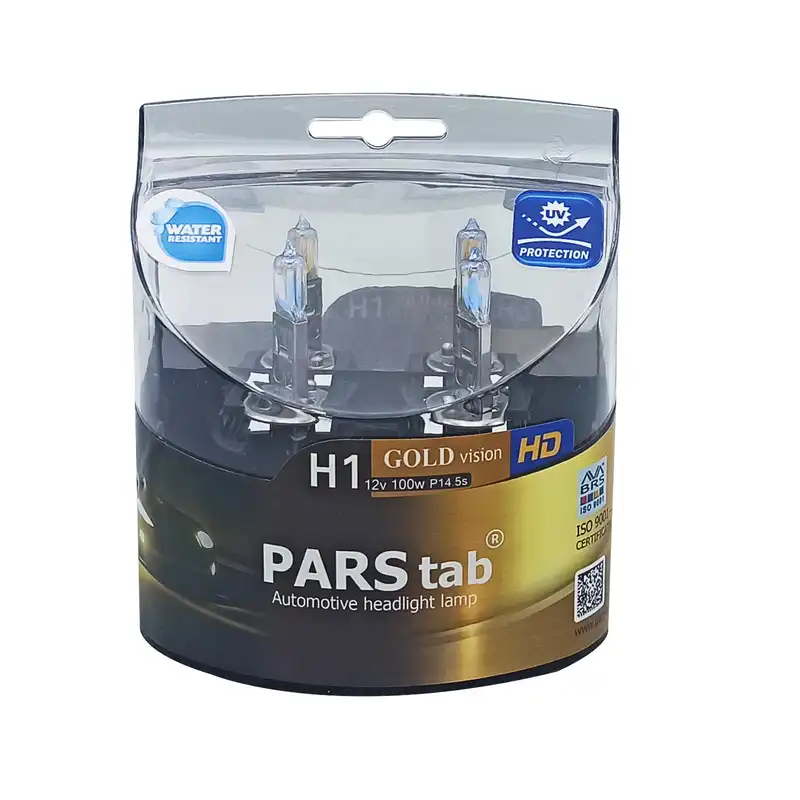 لامپ خودرو پارس تاب مدل H1 Gold 12V/100W بسته دو عددی