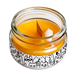 شمع لیوانی طرح مینیمال گربه مدل C382