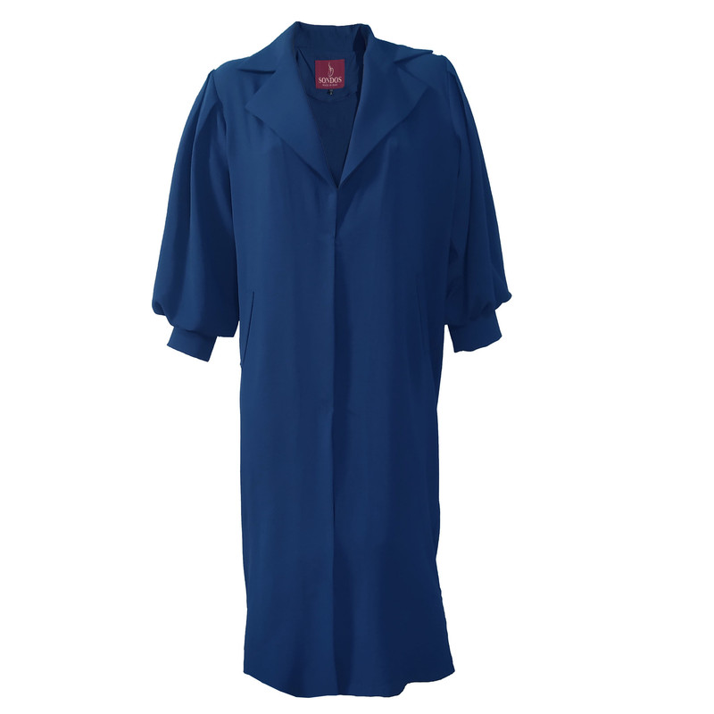 مانتو زنانه مدل یقه انگلیسی رنگ آبی