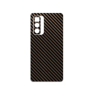 MAHOOT Glossy-Brown-Fiber Cover Sticker for Motorola Edge 20 Pro