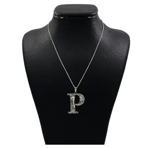 گردنبند نقره زنانه دلی جم طرح P کد D 678