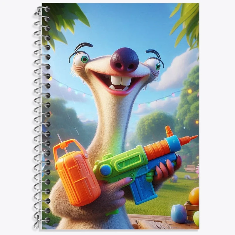 دفتر زبان 50 برگ خندالو مدل سه خط طرح سید عصر یخبندان کد F2775