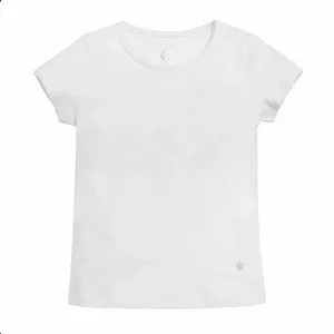 تی شرت آستین کوتاه دخترانه کول کلاب مدل 70373 ساده رنگ سفید