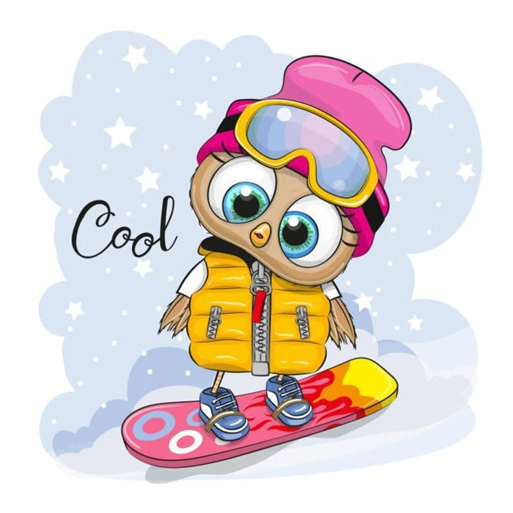 استیکر پارچه و لباس پاد آفرین مدل جغد کیوت کد 234