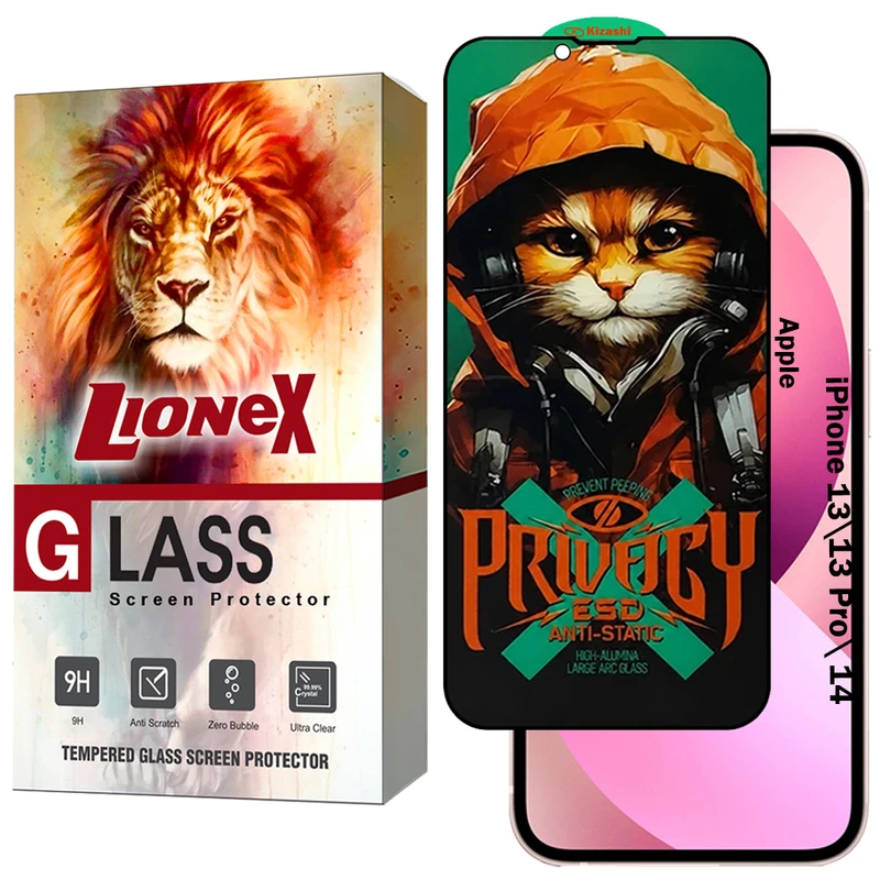 محافظ صفحه نمایش لایونکس مدل CATPRVL مناسب برای گوشی موبایل اپل iPhone 13 / 13 pro / 14