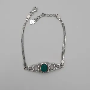 دستبند نقره زنانه کد 2628