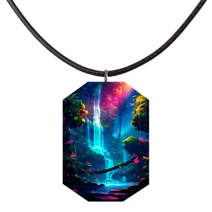 گردنبند مدل رزینی شب تاب منظره A2