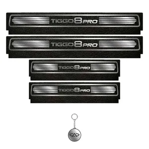 برچسب پارکابی خودرو لندمون کد LM241 MS مناسب برای تیگو8 پرو مجموعه 4 عددی به همراه جا کلیدی