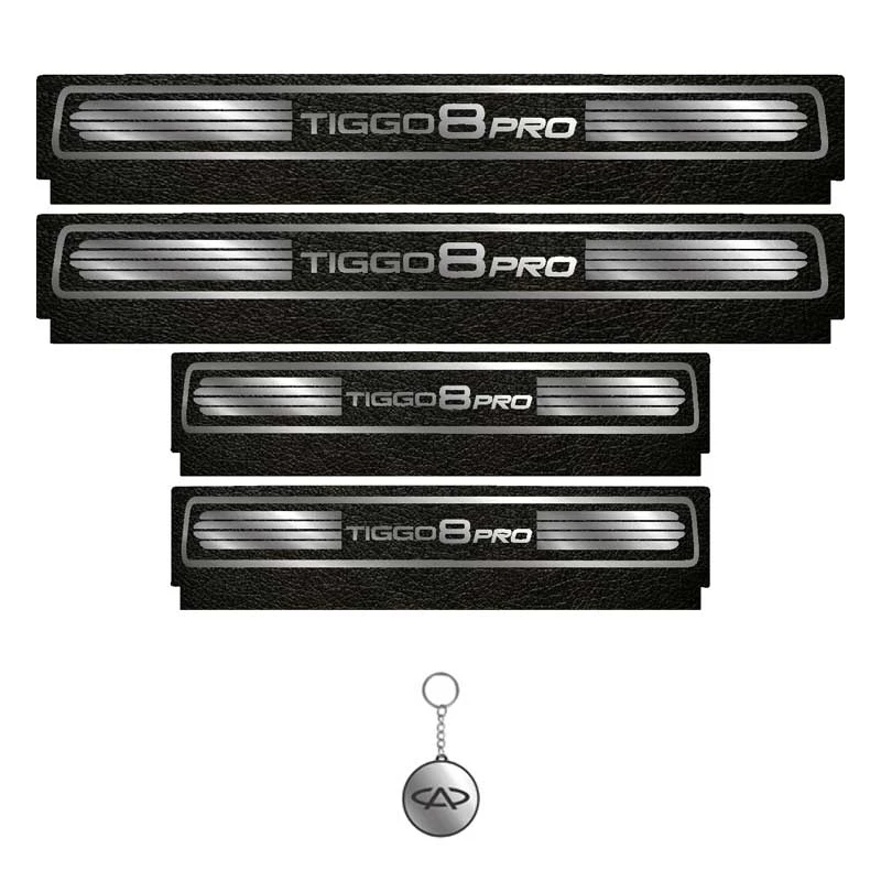 برچسب پارکابی خودرو لندمون کد LM241 MS مناسب برای تیگو8 پرو مجموعه 4 عددی به همراه جا کلیدی