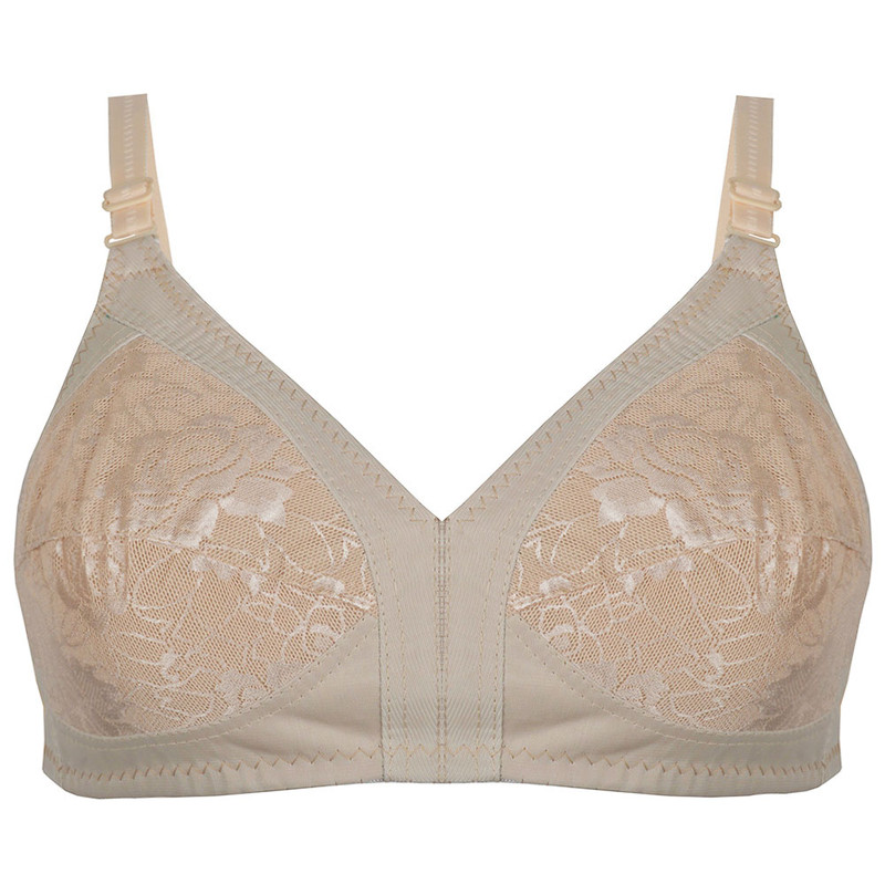 سوتین زنانه پرجامدا مدل 340019509 گیپور رنگ کرم