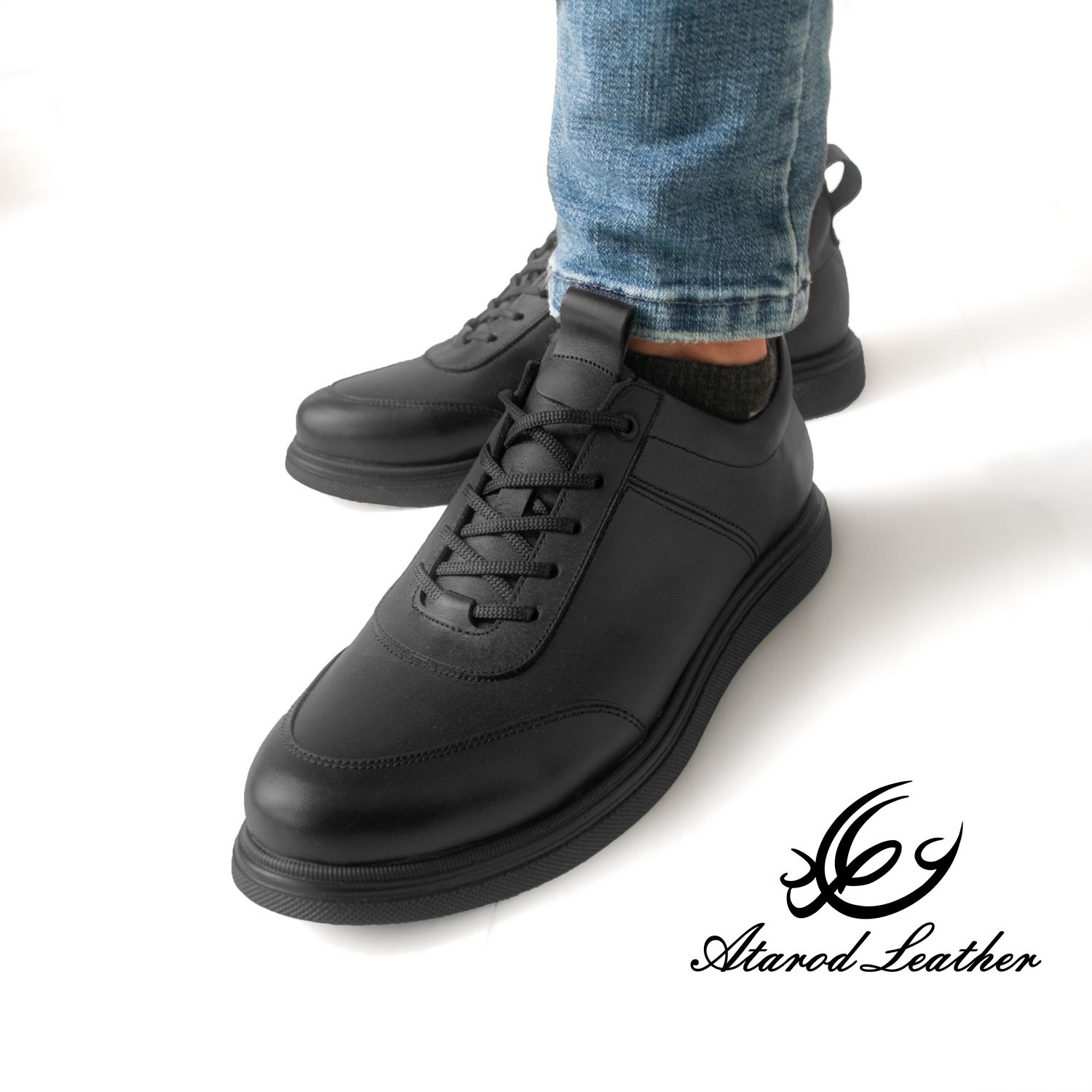 کفش روزمره مردانه چرم عطارد مدل چرم طبیعی کد SH36 -  - 14