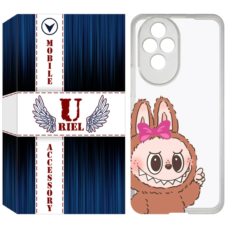 کاور یوریل مدل Clear کد 109 طرح لبوبو Labubu مناسب برای گوشی موبایل آنر 200