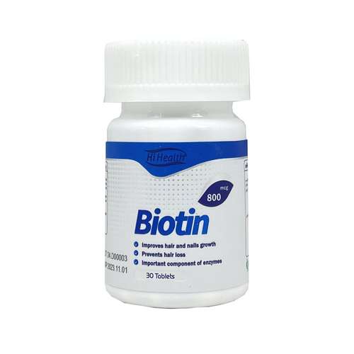 قرص بیوتین های هلث - 800 میکروگرم بسته 30 عددی
