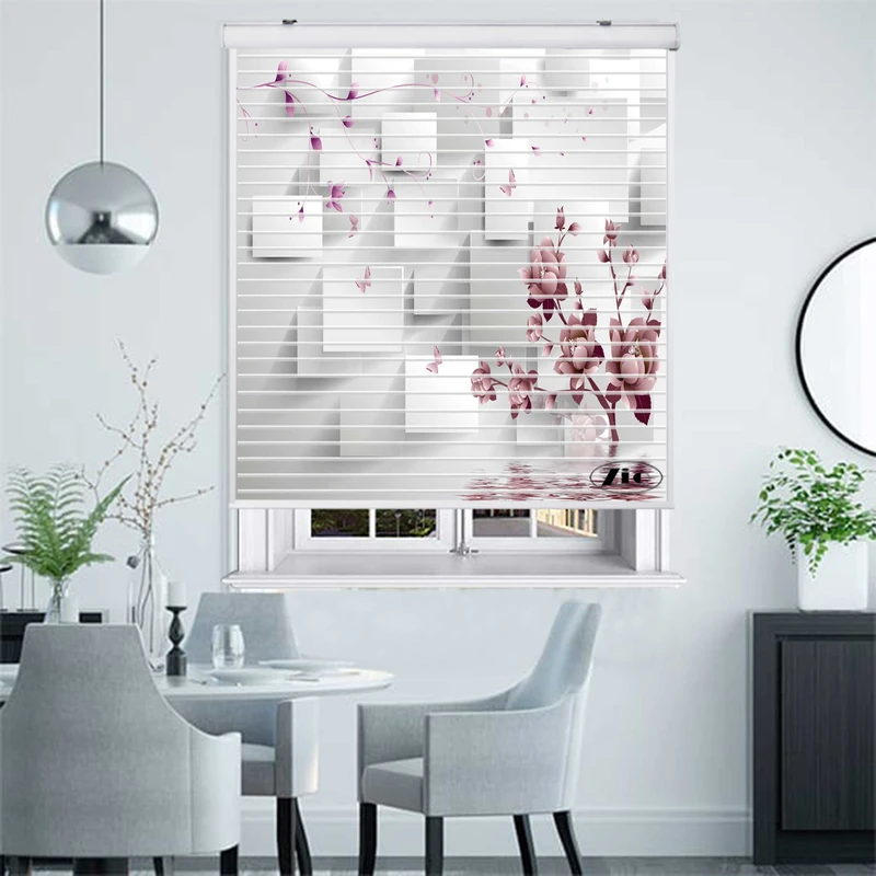 پرده زبرا زیو مدل سیلوئت 3D1259 سایز 150x150 سانتی متر