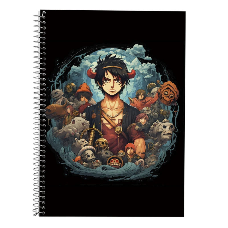 دفتر زبان 50 برگ مدوپد مدل سه خط طرح وان پیس One Piece کد DF11600