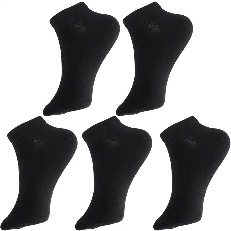 جوراب ورزشی ساق کوتاه زنانه ادیب کد SPTW رنگ مشکی بسته 5 عددی