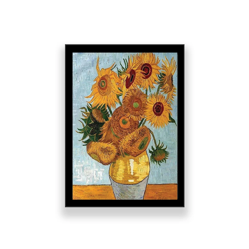 تابلو طرح نقاشی گل های آفتابگردان 