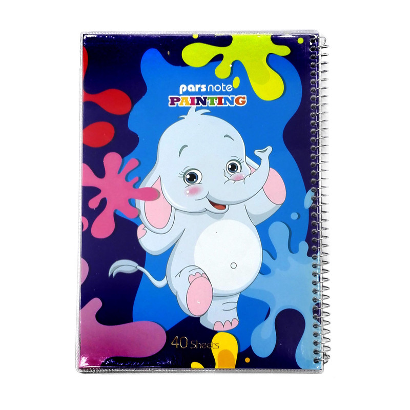 دفتر نقاشی 40 برگ پارس نوت مدل فیل کد 123412