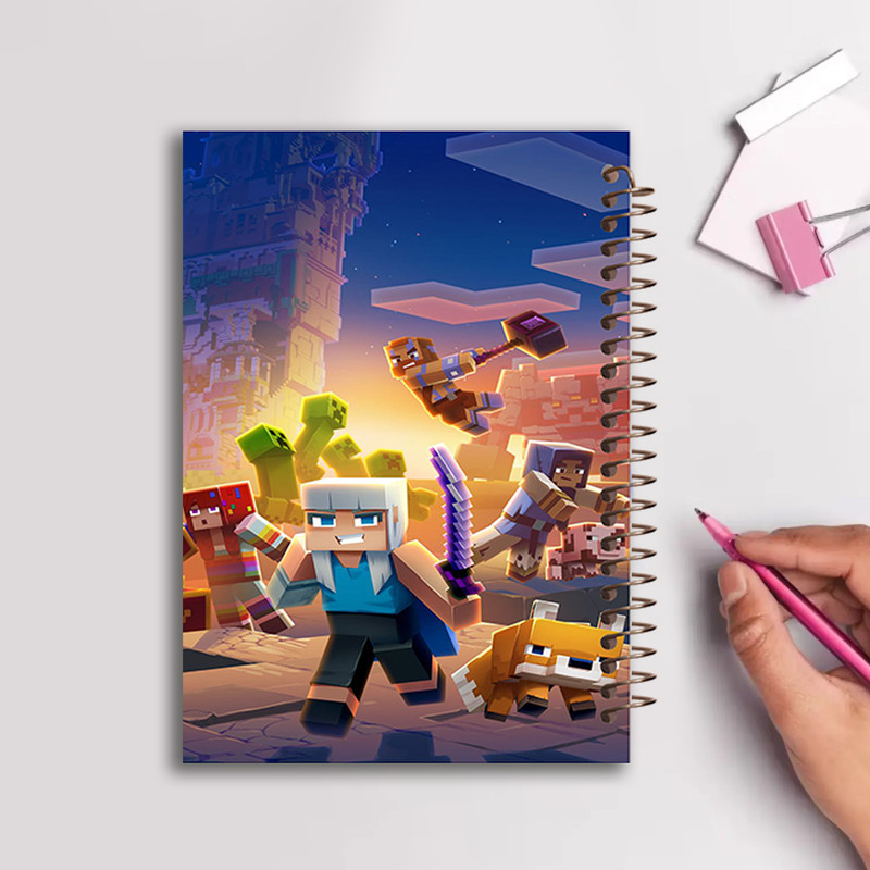 دفتر مشق 60 برگ مشایخ طرح ماینکرافت کد 2059